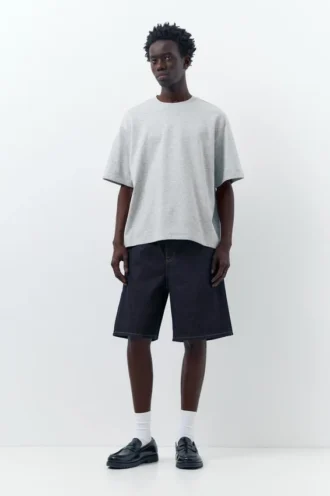 Pantalones cortos tipo Bermudas holgados de denim