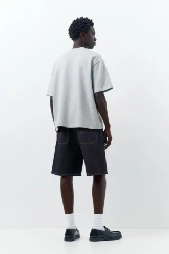 Pantalones cortos tipo Bermudas holgados de denim