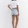 Pantalones Cortos vaqueros de corte «mom» con vuelta