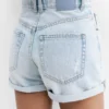 Pantalones Cortos vaqueros de corte «mom» con vuelta