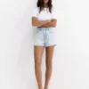 Pantalones Cortos vaqueros de corte «mom» con vuelta