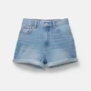 Pantalones Cortos vaqueros de corte «mom» con vuelta