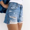Pantalones Cortos vaqueros rasgados