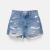 Pantalones Cortos vaqueros rasgados