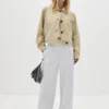 Pantalones de chándal de pierna ancha con costura