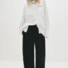 Pantalones de chándal de pierna ancha con costura