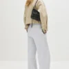 Pantalones de chándal de pierna ancha con costura