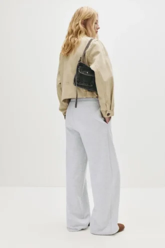 Pantalones de chándal de pierna ancha con costura