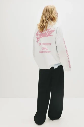 Pantalones de chándal de pierna ancha con costura