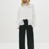 Pantalones de chándal de pierna ancha con costura