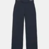 Pantalones de cintura ancha con hebilla Pantalones de cintura ancha con hebilla