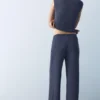 Pantalones de crepé de pierna ancha