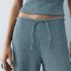 Pantalones de crepé de pierna ancha