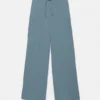 Pantalones de crepé de pierna ancha