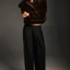 Pantalones de pierna ancha con doble pinza Pantalones de pierna ancha con doble pinza