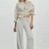 Pantalones de pierna ancha y tacto suave Pantalones de pierna ancha y tacto suave