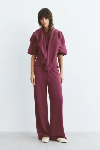 Pantalones de pierna ancha y tacto suave