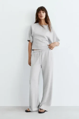 Pantalones de pierna ancha y tacto suave