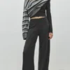 Pantalones de pierna ancha y tacto suave Pantalones de pierna ancha y tacto suave