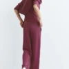 Pantalones de pierna ancha y tacto suave Pantalones de pierna ancha y tacto suave
