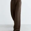 Pantalones de pierna ancha y tacto suave Pantalones de pierna ancha y tacto suave