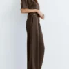Pantalones de pierna ancha y tacto suave Pantalones de pierna ancha y tacto suave