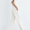 Pantalones de pierna ancha y tacto suave Pantalones de pierna ancha y tacto suave