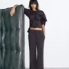 Pantalones de pierna ancha y tacto suave Pantalones de pierna ancha y tacto suave