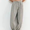 Pantalones de tiro bajo a cuadros Pantalones de tiro bajo a cuadros