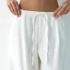 Pantalones de tiro bajo con cintura elástica Pantalones de tiro bajo con cintura elástica