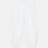 Pantalones de tiro bajo con cintura elástica Pantalones de tiro bajo con cintura elástica
