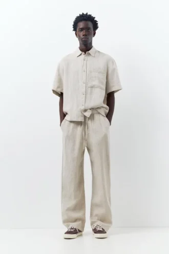 Pantalones jogger 100 % lino