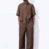 Pantalones jogger 100 % lino