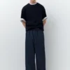 Pantalones jogger de denim a rayas
