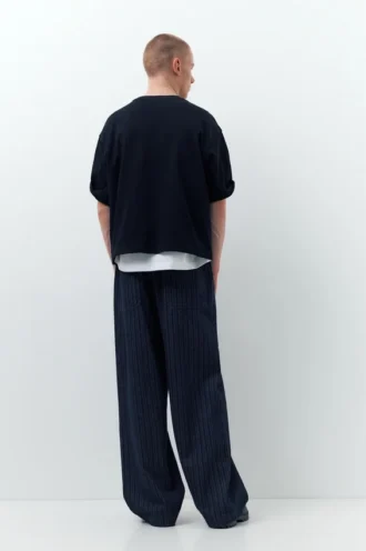 Pantalones jogger de denim a rayas