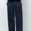 Pantalones jogger de denim a rayas