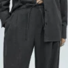 Pantalones jogger de rayas finas Pantalones jogger de rayas finas