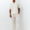 Pantalones joggers de mezcla de lino Pantalones joggers de mezcla de lino