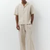 Pantalones joggers de mezcla de lino