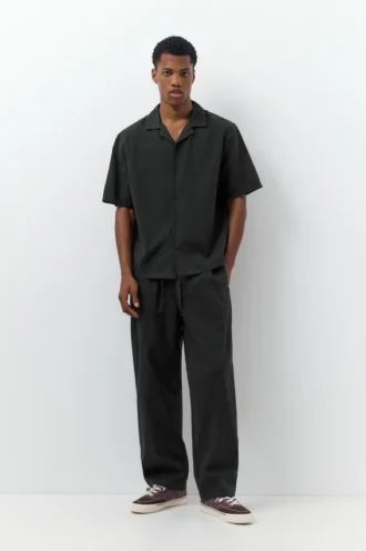 Pantalones joggers de mezcla de lino