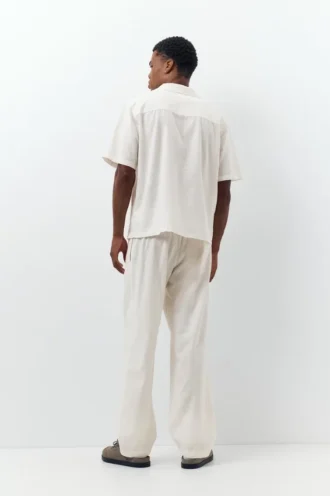 Pantalones joggers de mezcla de lino