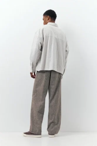Pantalones joggers de mezcla de lino