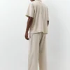 Pantalones joggers de mezcla de lino