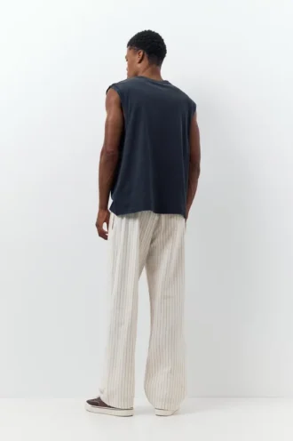 Pantalones joggers de mezcla de lino