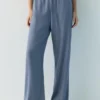 Pantalones joggers de mezcla de lino Pantalones joggers de mezcla de lino