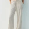Pantalones joggers de mezcla de lino Pantalones joggers de mezcla de lino