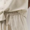 Pantalones joggers de mezcla de lino