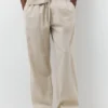 Pantalones joggers de mezcla de lino
