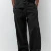 Pantalones joggers de mezcla de lino