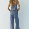 Pantalones joggers de mezcla de lino Pantalones joggers de mezcla de lino